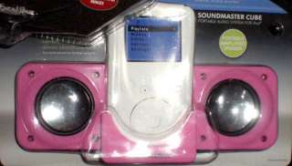 Excalibur Soundmaster cube portable Ipod Speakers PINK  