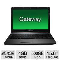 Gateway NV55S09u Refurbished Notebook PC   AMD A6 3400M Quad core 1 
