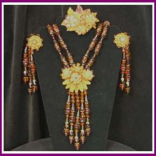 WOW!!! RUNWAY Vintage Hagler Necklace, Pin & Earrings  
