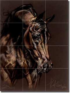 McElroy Horse Equine Home Decor Ceramic Tile Mural Art  