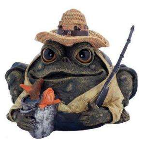   Hollow 8.5 In. Fisherman Toad Garden Statue 94015 