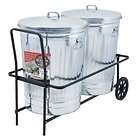 Classic Waste Trash Bin Container Can Recycle w/ Lid Carrier Push Cart 