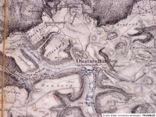 BALINGEN Hechingen und Umgebung # 1901 # Topographische Karte 150.000 