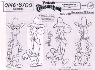 QUICK DRAW McGRAW ~ 4 pages of MODEL SHEETS  