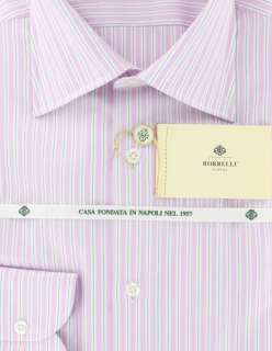 New $400 Borrelli Pink Shirt 16.5/42  