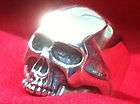 SOLID STERLING SILVER HEAVY KEITH RICHARDS SKULL 925 RING AVAILABLE 