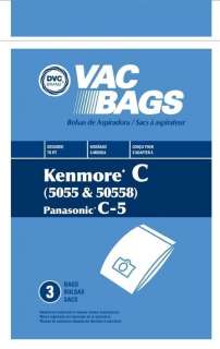  Kenmore Panasonic 5055 50557 50558 Vacuum Cleaner Bags Type C 