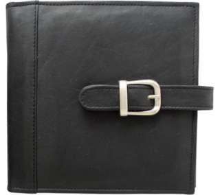 Piel Leather Flip Open CD Case w/ Buckle Strap 2627    