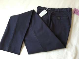 NWT INCOTEX slim cotton twill trousers, US 32 EU 48  