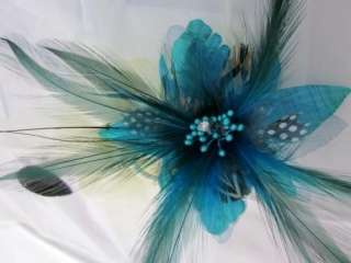 party fascinator hair clip headwear feather pin mum day  