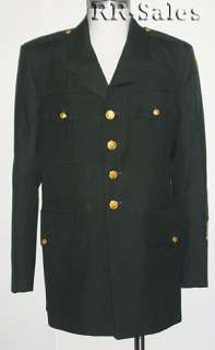 US Army Men Dress Green Uniform Jacket Coat 40 Regular  