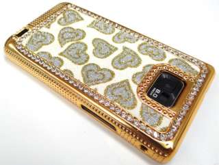 Samsung GALAXY S2 i9100 STRASS GLITZER Cover Case hülle BLING chrom 