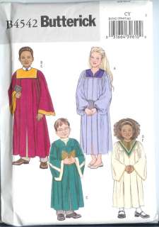 Butterick Unisex Church / Choir Robe Sewing Pattern  