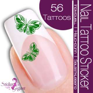 Nail Tattoo Sticker Schmetterling   grün  