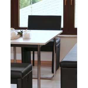 Sitzhocker Leder Optik mit Rückenlehne  Küche & Haushalt