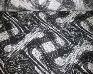 NEW Black White Geometric Poly Pucker Stretch Lace Fabric UNIQUE 