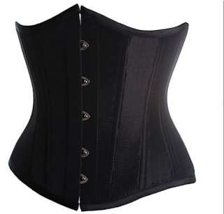 Black underbust corset printed bustier plus size corset waist cincher 