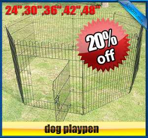   Pet Exercise Pen   Playpen Fence Cat Dog Yard Kennel Portable  
