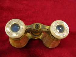   Abalone Pearl Gold Washed Brass Opera Glasses Audemair Paris  