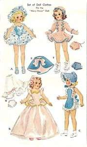 VINTAGE 14 TONI MARY HOYER DOLL CLOTHES PATTERN 1564  