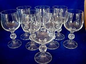 Vintage BOHEMIA CRYST Crystal Wine Glass/Goblets MINT  