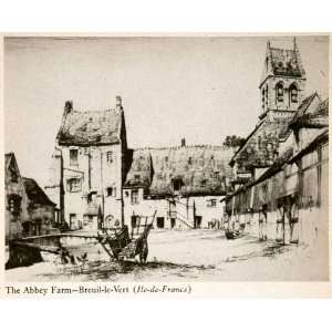  1944 Photogravure Chamberlain Abbey Farm Breuil Le Vert 