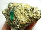 Museum Quality 20cts+ Colombian Emerald Crystal Specimen in Brescia 