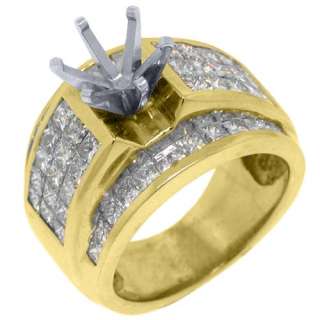 18 CARAT WOMENS DIAMOND ENGAGEMENT RING SEMI MOUNT PRINCESS CUT 