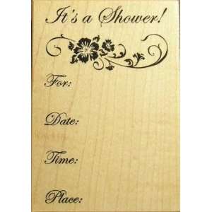   Its A Shower   Rubber Stamp Invitation by Fine Line Classics #95971