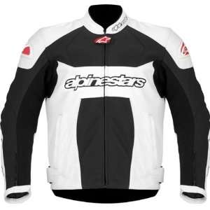 Alpinestars GP Plus Perforated Leather Motorcycle Jacket White/Black 