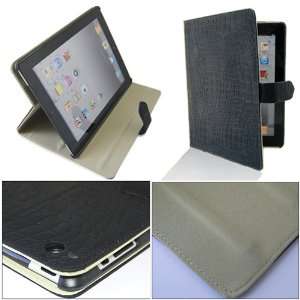   Smart PU Leather Case Cover Apple iPad 2 iPad Black Electronics