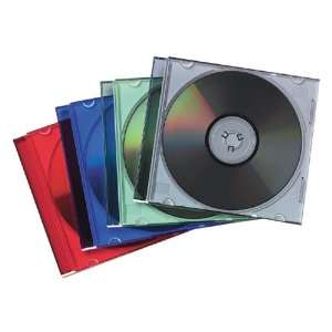  Fellowes 50 Pack Slim Jewel Cases  Colors Holds One CD/DVD 