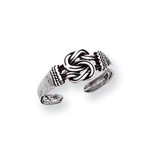  Sterling Silver Antiqued Love Knot Toe Ring   JewelryWeb Jewelry