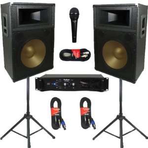  New Studio Speakers 15 Two Way Pro Audio Monitor Pair 