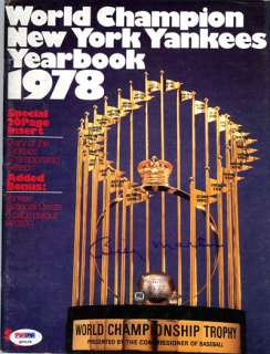 Billy Martin Autographed Signed 1978 NY Yankee Yearbook Magazine PSA 