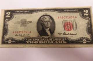 1953 A 1953 A 1953 C SERIES $2 TWO DOLLAR BILL (RED SEAL) 3 LOT  