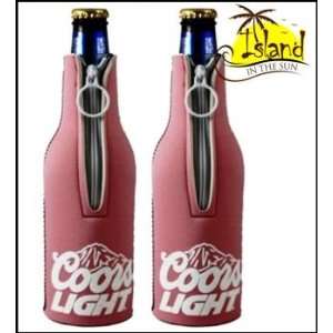  (2) Coors Light Pink Beer Bottle Koozies Cooler: Sports 