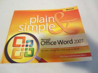 MICROSOFT Office Word Plain & Simple book NEW  
