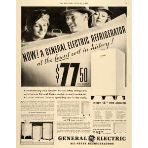   Ad All Steel Refrigerators General Electric Range   Original Print Ad
