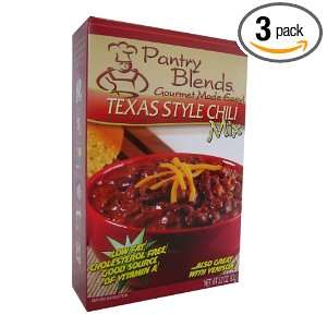Pantry Blends Texas Style Chili Mix, 3.2 Ounce Boxes (Pack of 3)