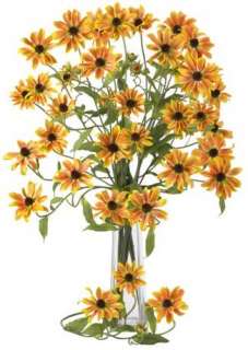 NEARLY NATURAL 28.5 Yellow Cosmos Daisy Stems (Set of 12)   Silk 
