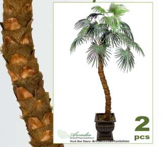   on: TWO 7 Fountain Palm Artificial Trees with Bendable Trunks