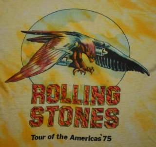 VTG ROLLING STONES TOUR OF THE AMERICAS SHIRT 1975 L  