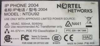   Nortel Networks IP Phones Telephone Model NTDU82 NTDU92 M3904  