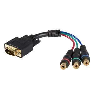  Adapter   M/F. 6IN RCA HD15 M/F TO COMPONENT BREAKOUT CABLE ADAPTER 