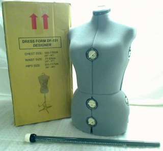 SINGER DF151G Adjustable Dress Form, Gray, Large  