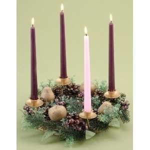   Glittered Pinecone & Grape Christmas Advent Wreath 14