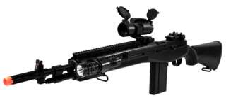 400 FPS AGM M14 RIS Airsoft Sniper Rifle Flashlight PKG  