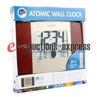 La Crosse Technology Atomic Digital Wall Clock   Red, Model WS 8117U 
