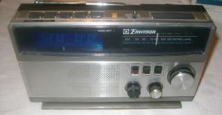 Portable Vintage Emerson RED5800 clock am/fm radio alarm w/snooze 